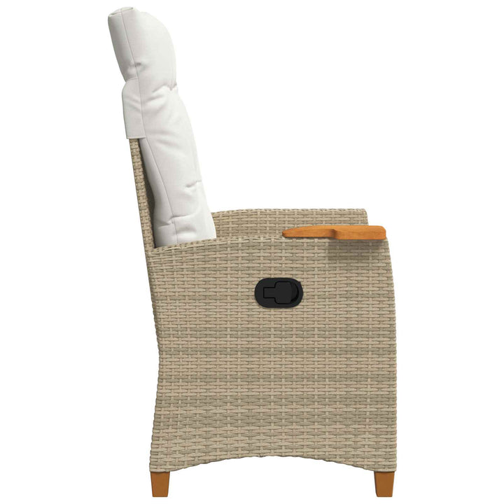 Lænestol med teplade med pude 62 x 64 x 112 cm polyrattan