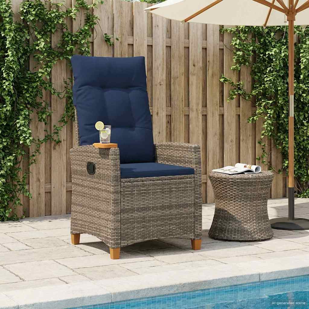 Lænestol med teplade polyrattan