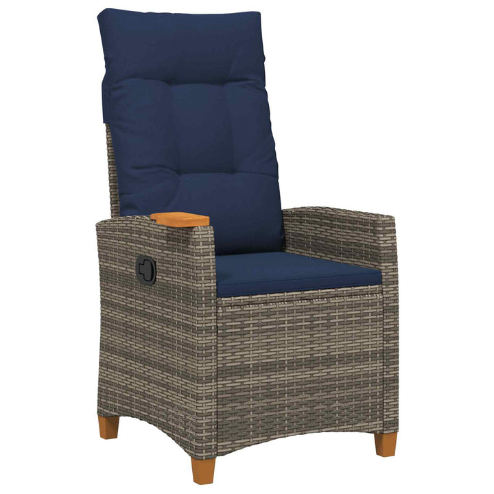 Lænestol med teplade polyrattan