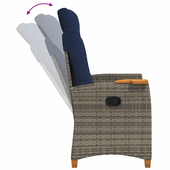 Lænestol med teplade polyrattan