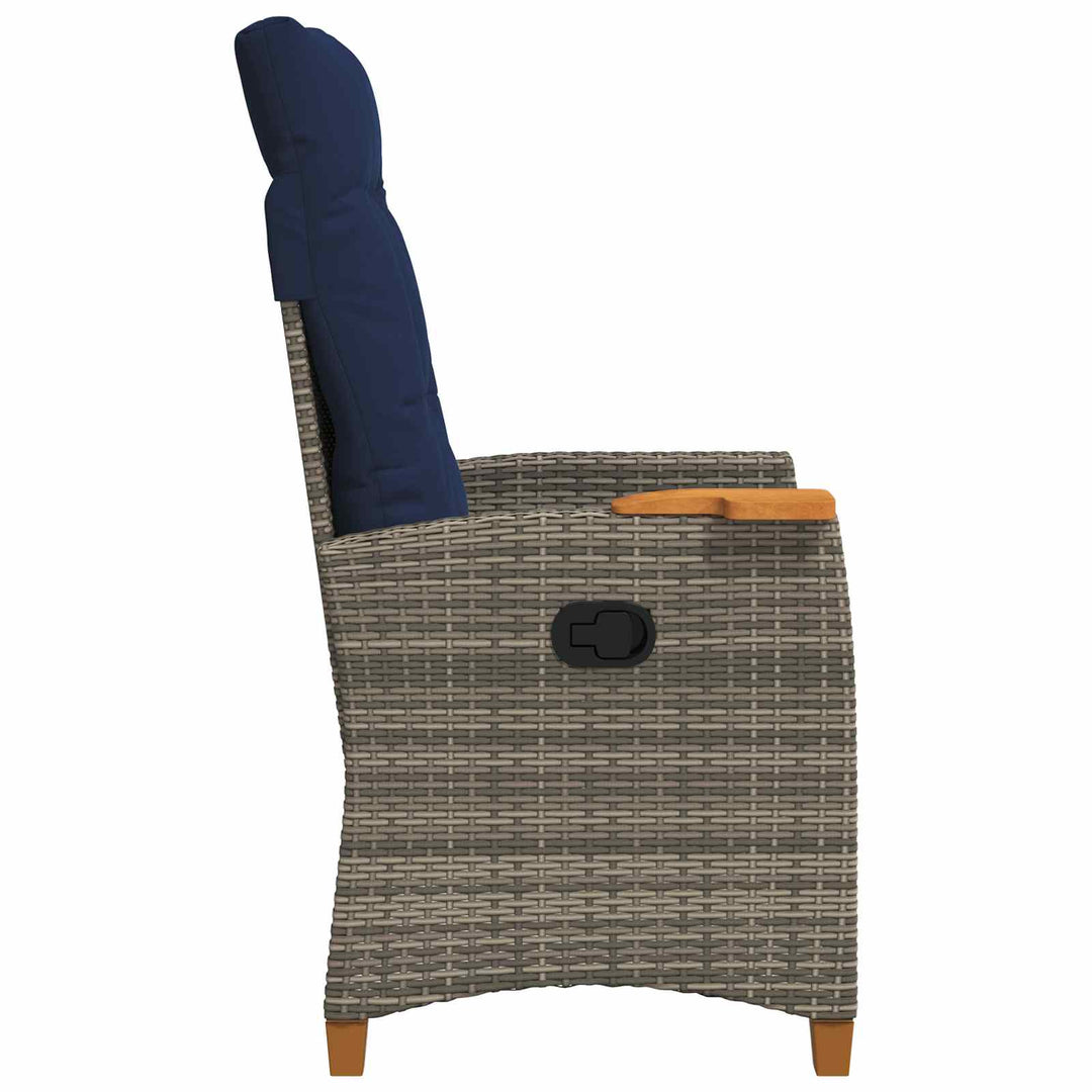 Lænestol med teplade polyrattan