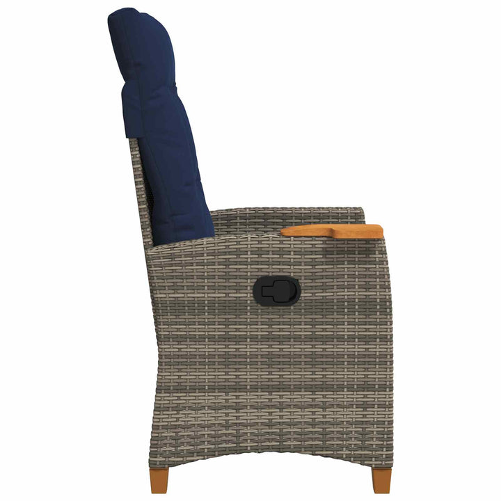 Lænestol med teplade polyrattan