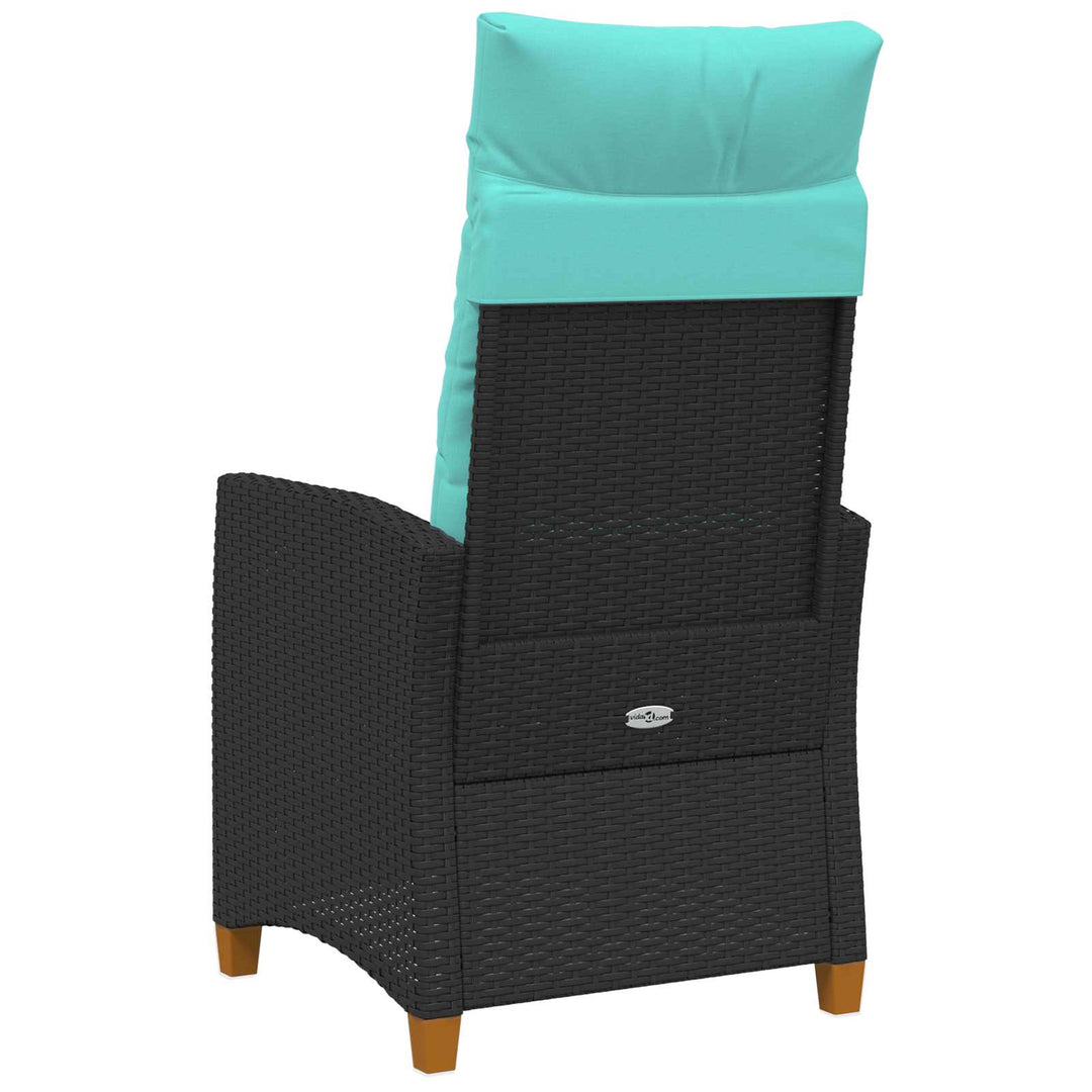 Lænestol med teplade med pude 62 x 64 x 112 cm polyrattan