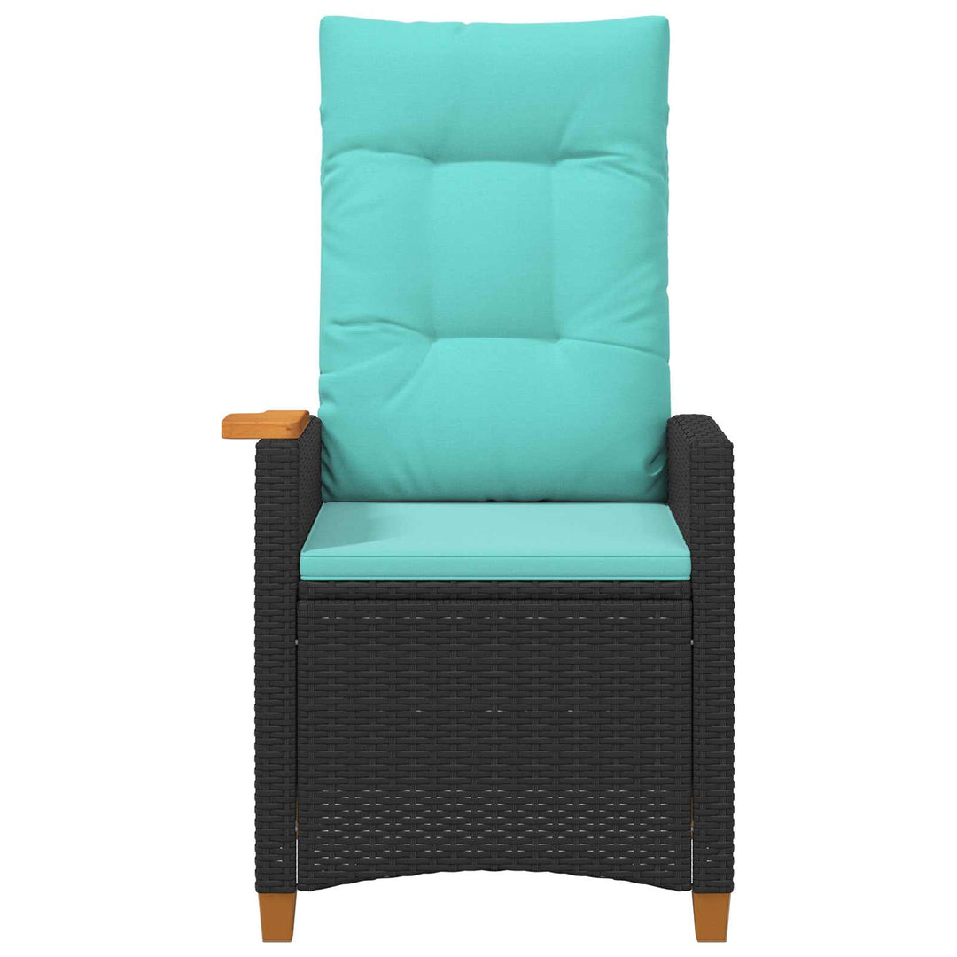 Lænestol med teplade med pude 62 x 64 x 112 cm polyrattan