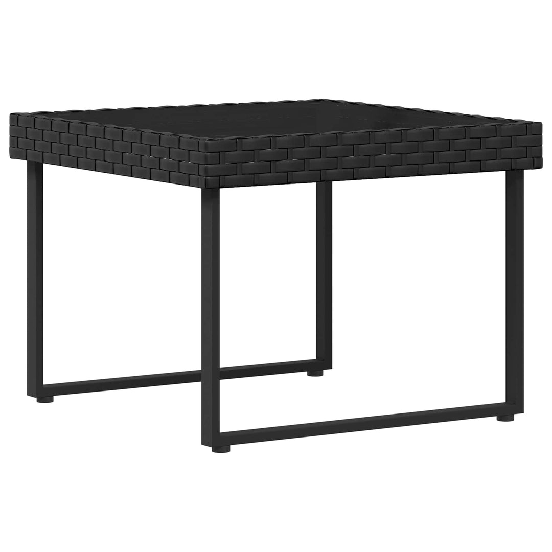 Havesofa Sæt 2 stk. Sort og Cream Poly Rattan Stål
