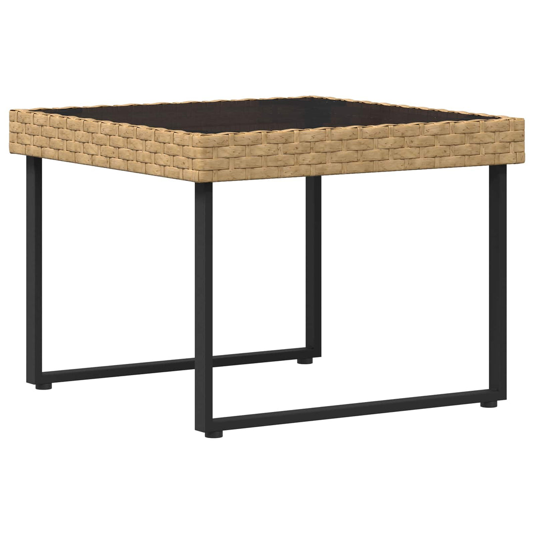Havesofa Sæt 2 stk. Naturfarvet Poly Rattan Stål