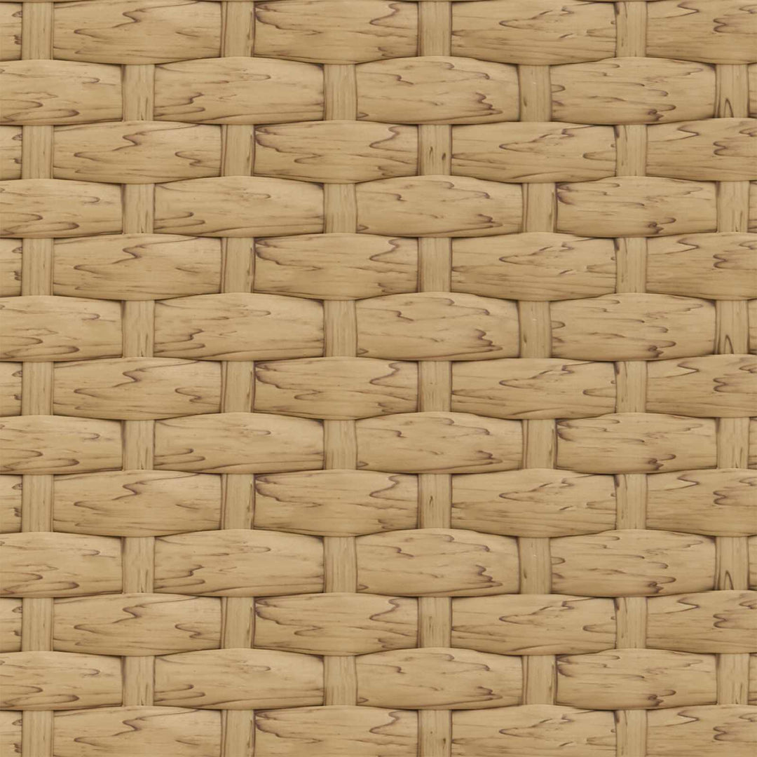 Havesofa Sæt 2 stk. Naturfarvet Poly Rattan Stål