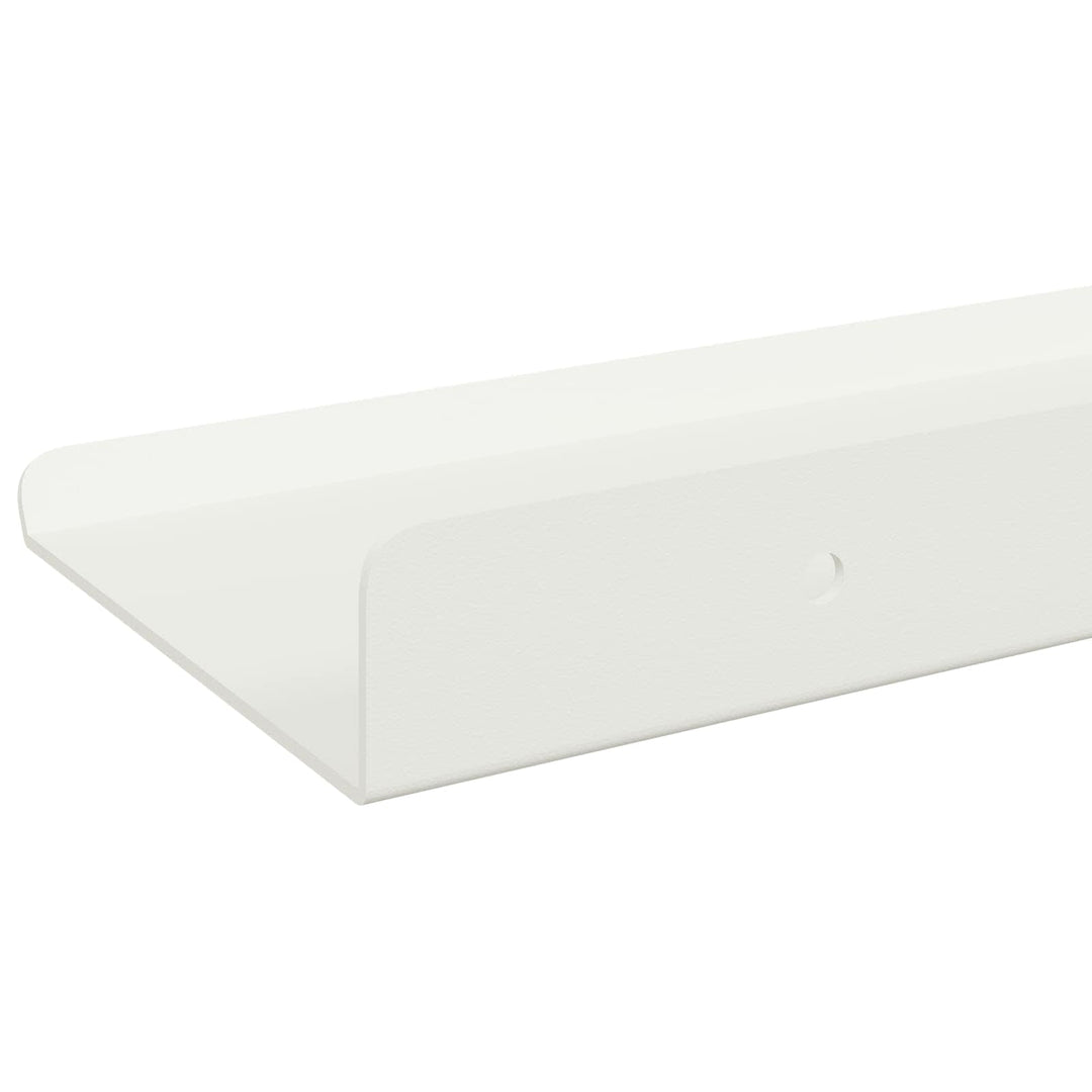 Svævende hylde Vægmonteret 3 pcs Hvid 40 x 9 x 2,5 cm Stål