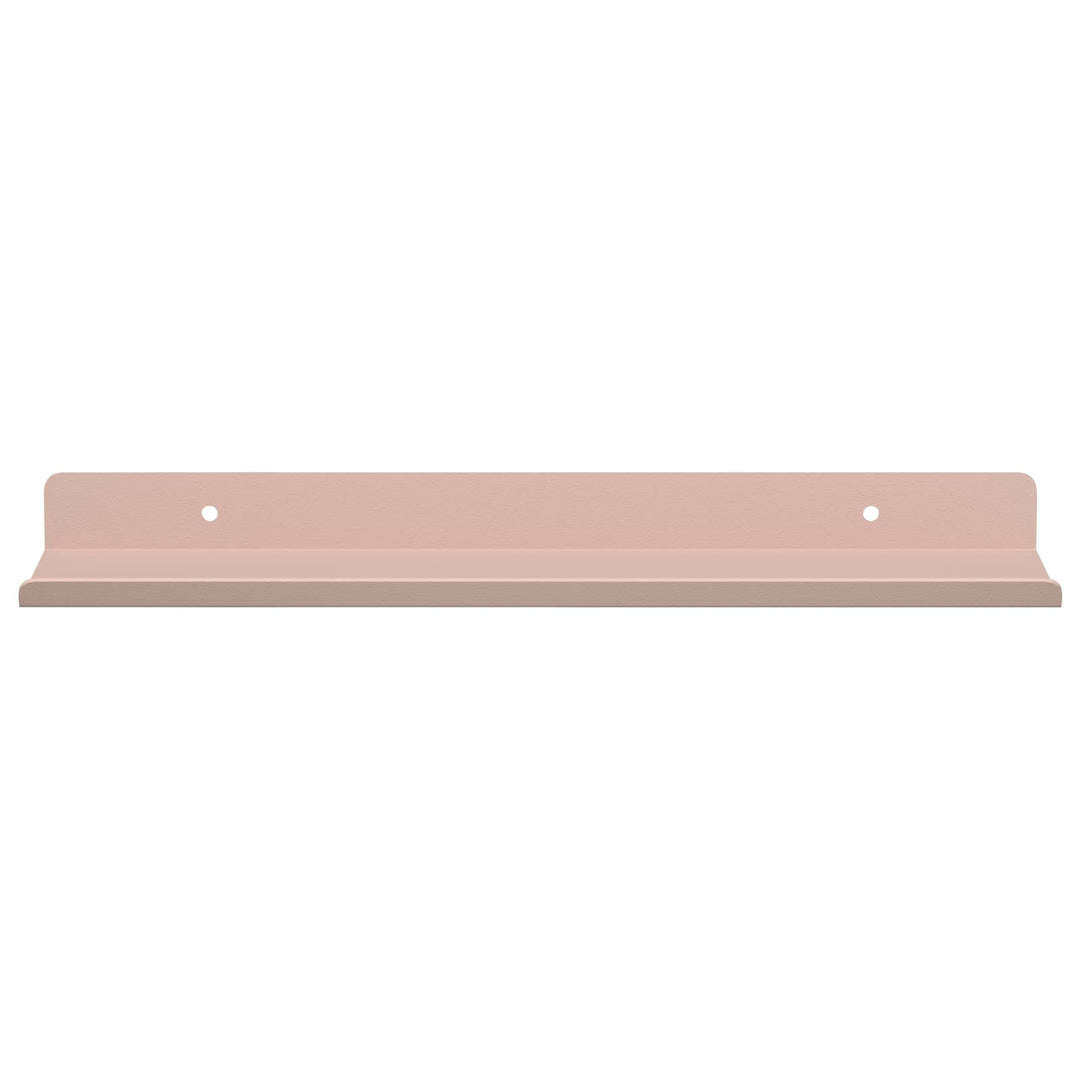 Svævende hylde Vægmonteret 4 pcs Lyserød 30 x 9 x 2,5 cm Stål