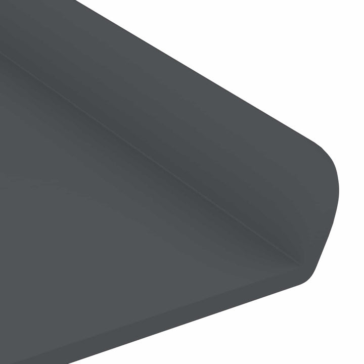 Svævende hylde 2 stk. Antracit 30 x 9 x 2,5 cm Stål