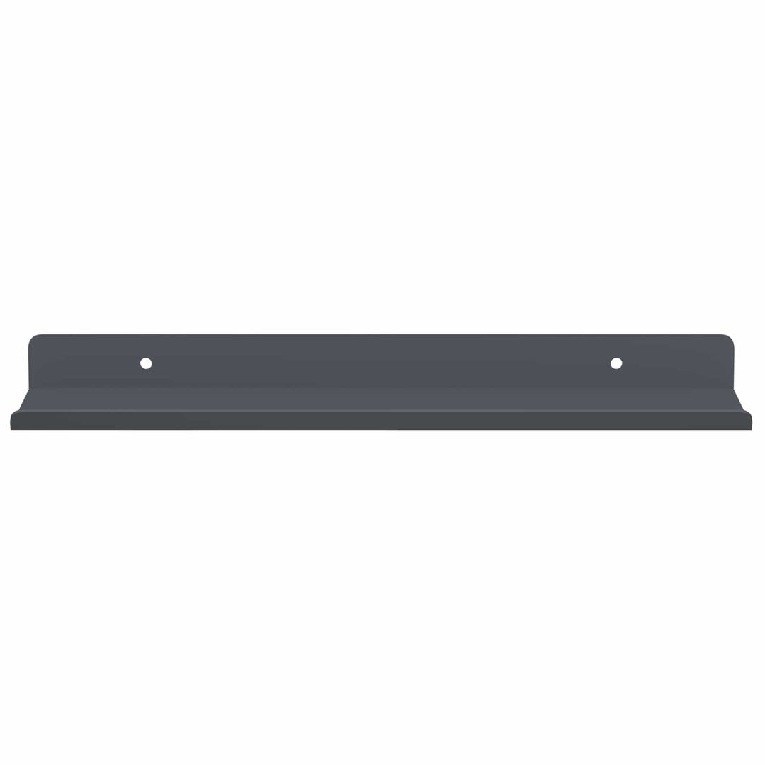 Svævende hylde 2 stk. Antracit 30 x 9 x 2,5 cm Stål