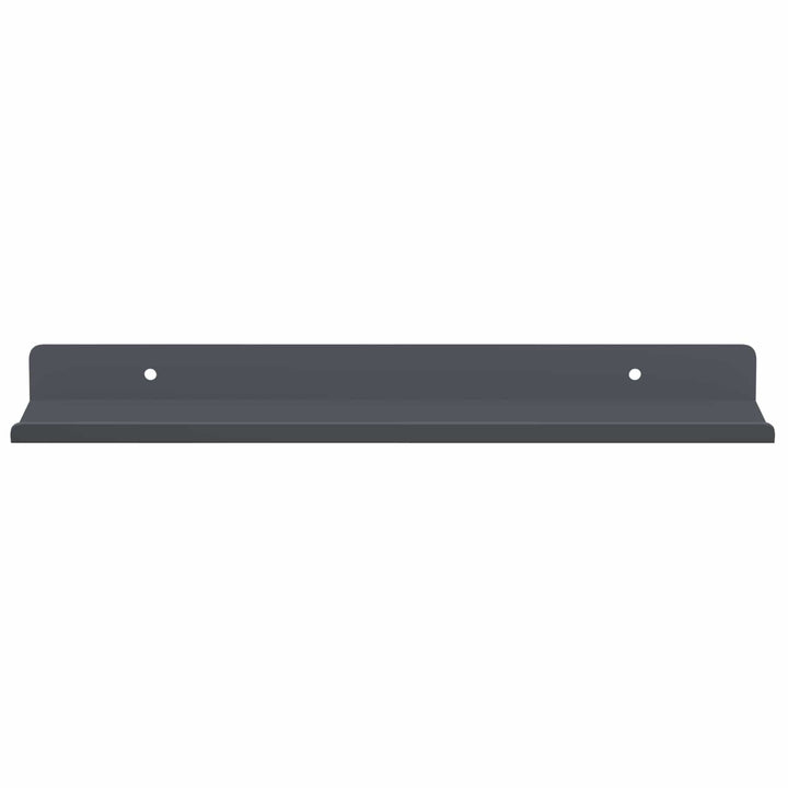 Svævende hylde 2 stk. Antracit 30 x 9 x 2,5 cm Stål