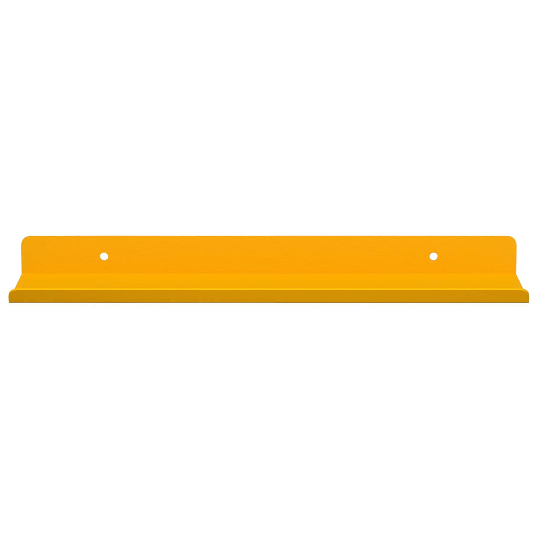 Svævende hylde 4 pcs Sennepsgul 30 x 9 x 2,5 cm Stål