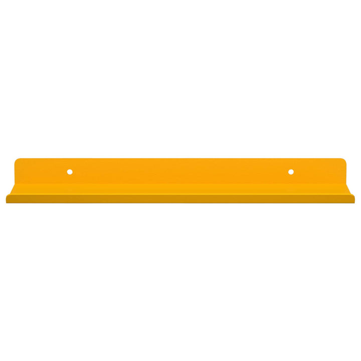 Svævende hylde 4 pcs Sennepsgul 30 x 9 x 2,5 cm Stål