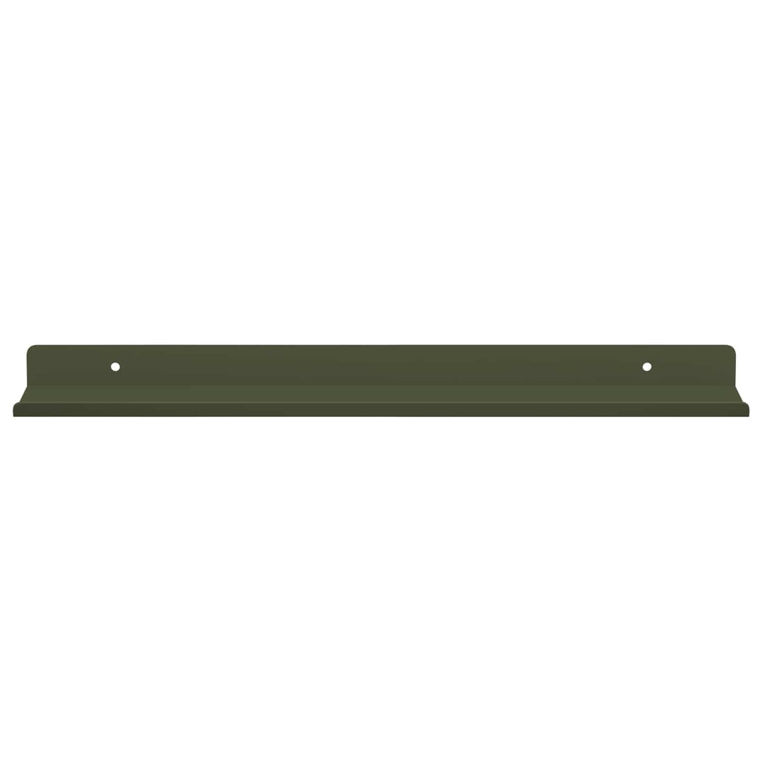 Svævende hylde 2 pcs Oliven grøn 40 x 8,5 x 2,5 cm Stål