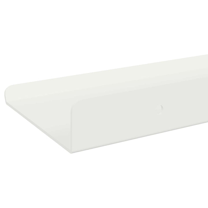 Svævende hylde Vægmonteret 2 pcs Hvid 40 x 8,5 x 2,5 cm Stål