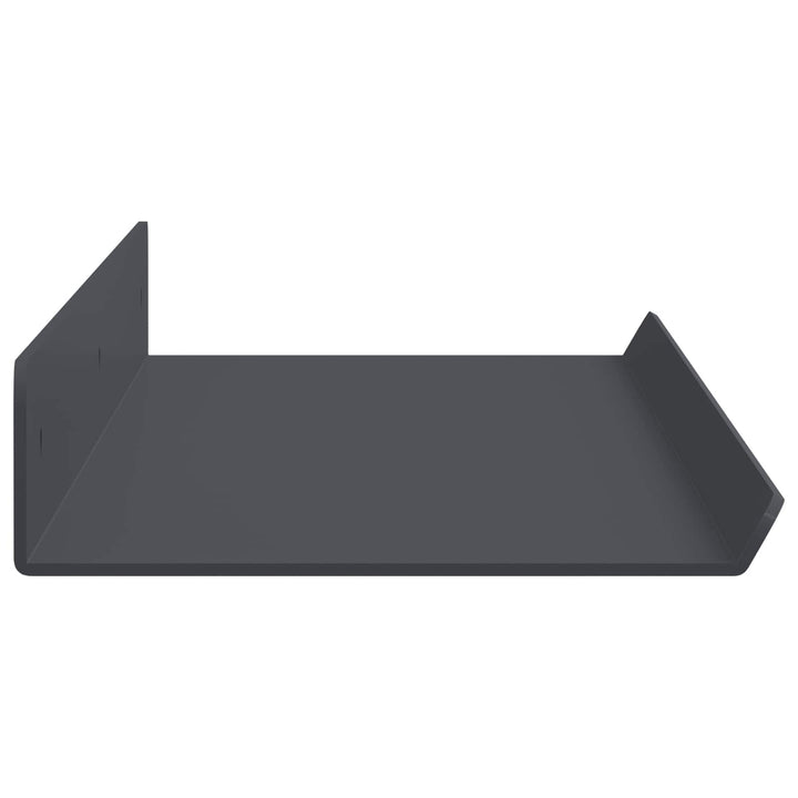Svævende hylde 2 pcs Antracit 60 x 8,5 x 2,5 cm Stål