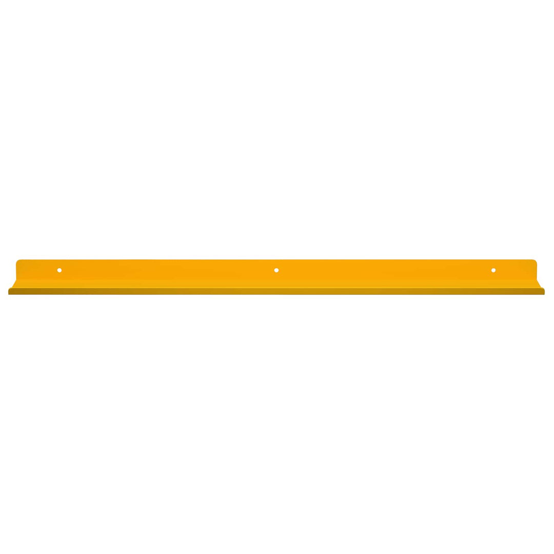 Svævende hylde 4 pcs Sennepsgul 60 x 8,5 x 2,5 cm Stål