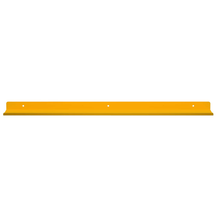 Svævende hylde 4 pcs Sennepsgul 60 x 8,5 x 2,5 cm Stål