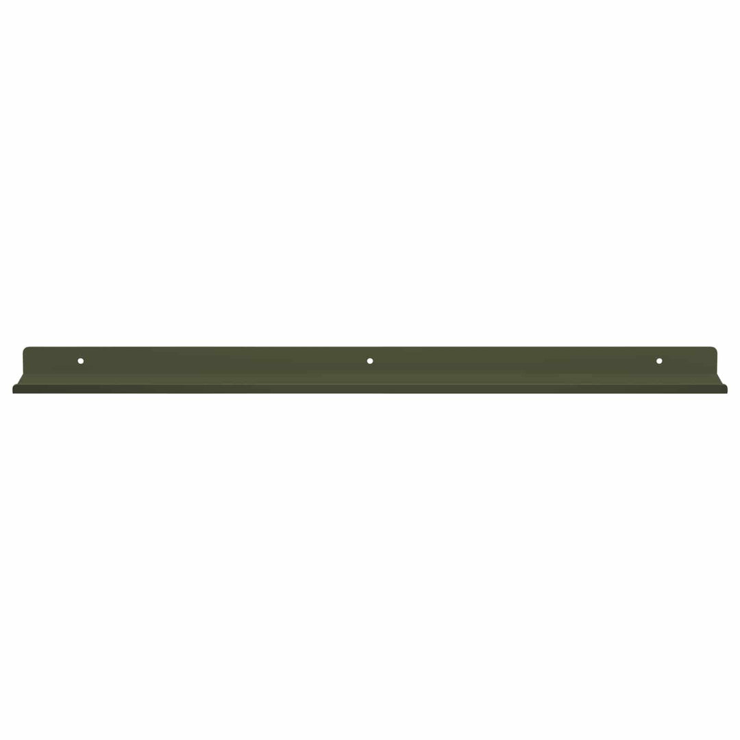 Svævende hylde 2 pcs Oliven grøn 60 x 8,5 x 2,5 cm Stål