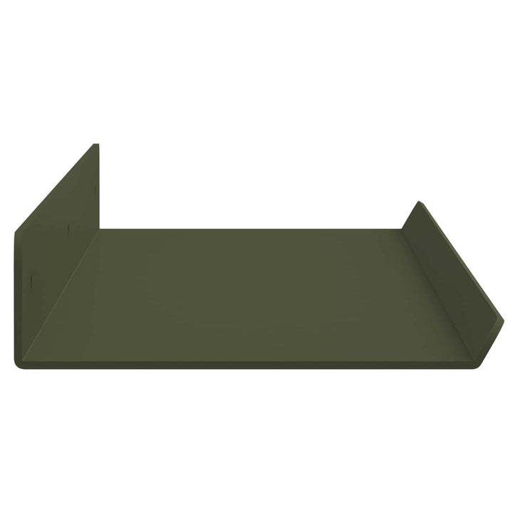 Svævende hylde 2 pcs Oliven grøn 60 x 8,5 x 2,5 cm Stål