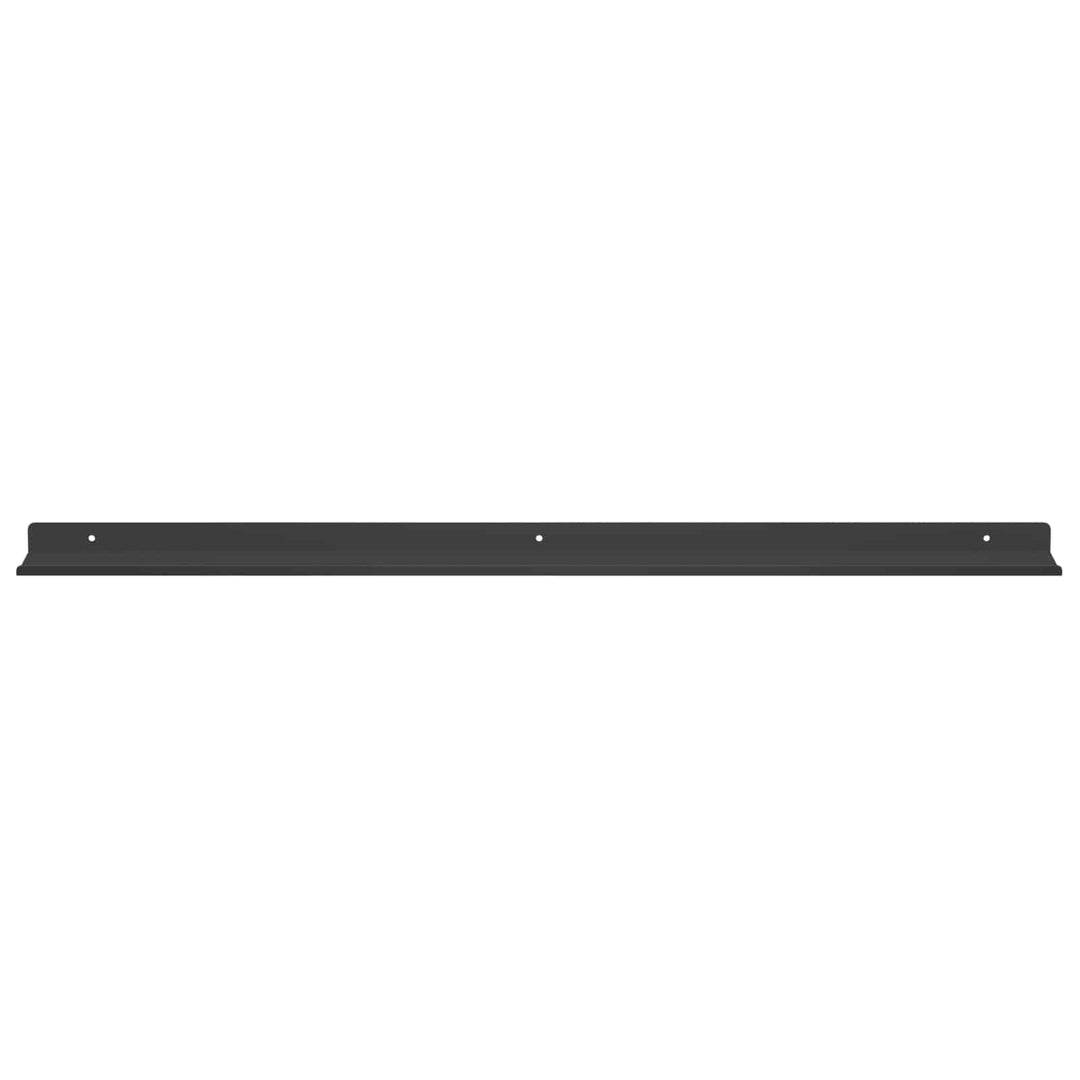 Svævende hylde Vægmonteret 2 pcs Sort 80 x 9 x 2,5 cm Stål