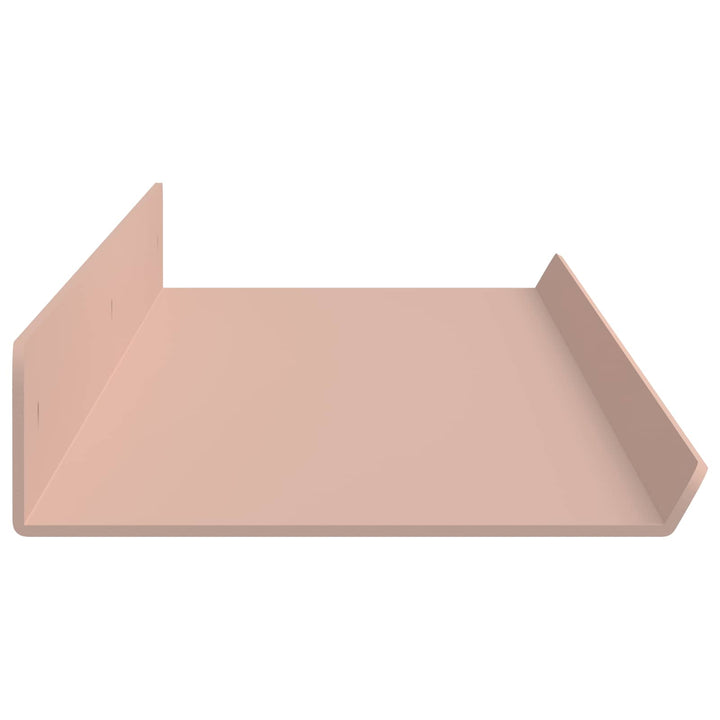 Svævende hylde Vægmonteret 2 pcs Lyserød 80 x 9 x 2,5 cm Stål