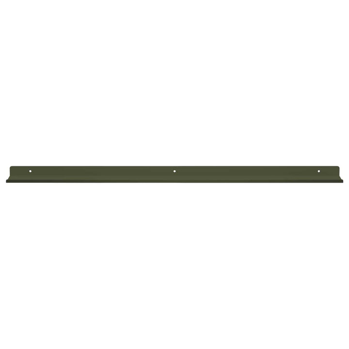 Svævende hylde 4 pcs Oliven grøn 80 x 9 x 2,5 cm Stål