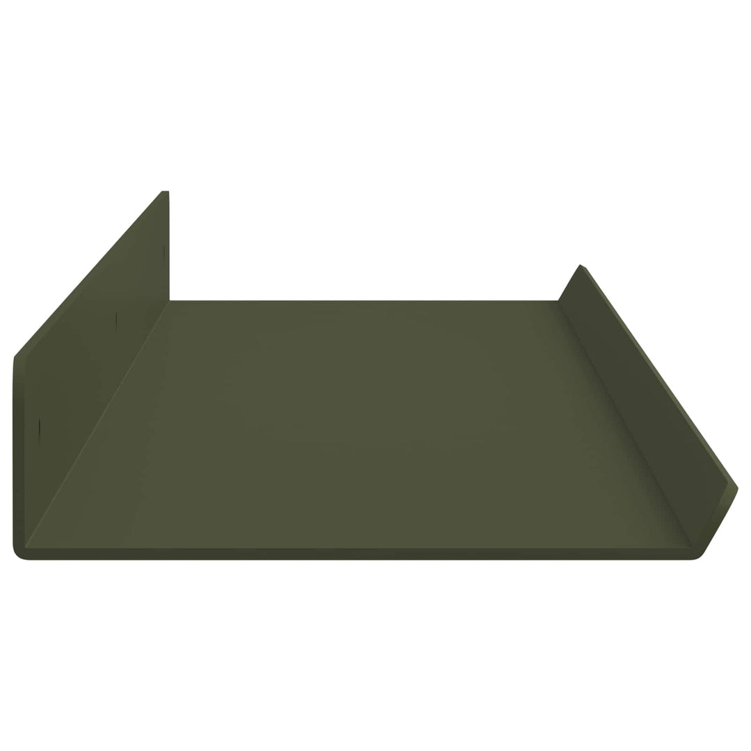 Svævende hylde 4 pcs Oliven grøn 80 x 9 x 2,5 cm Stål