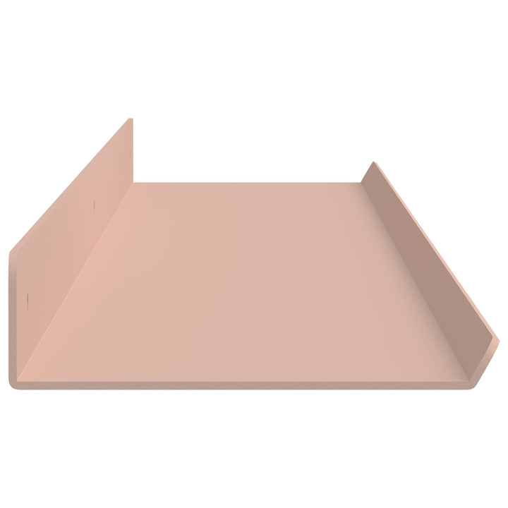 Svævende hylde Vægmonteret 2 pcs Lyserød 100 x 9 x 2,5 cm Stål