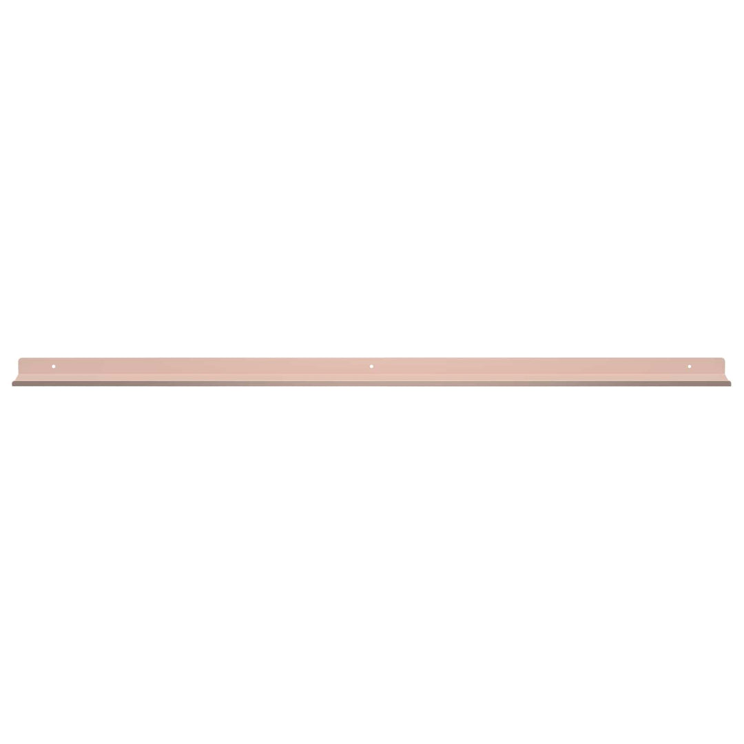 Svævende hylde Vægmonteret 4 pcs Lyserød 100 x 9 x 2,5 cm Stål