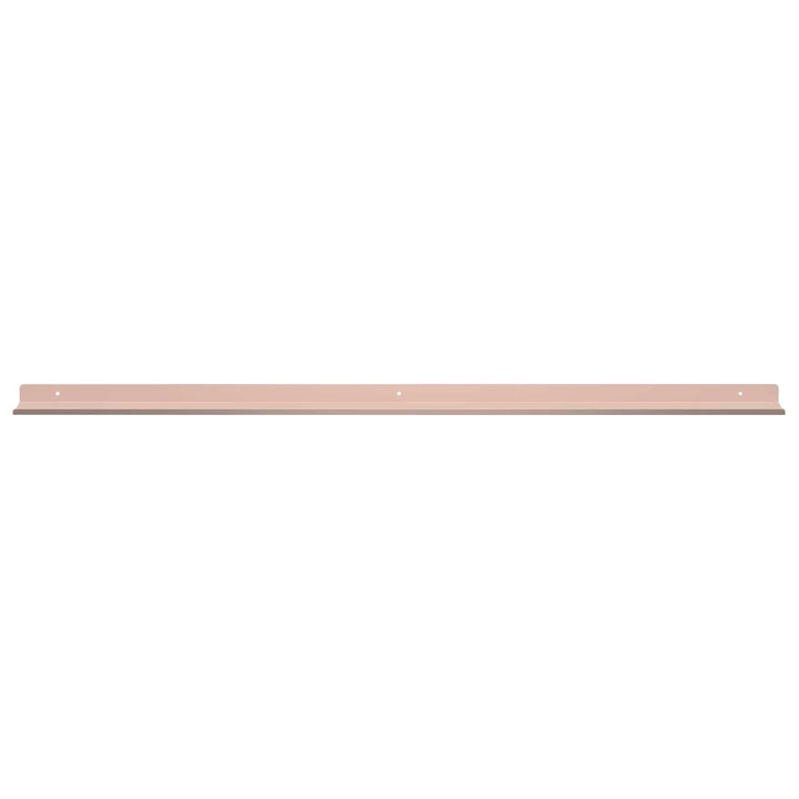 Svævende hylde Vægmonteret 4 pcs Lyserød 100 x 9 x 2,5 cm Stål