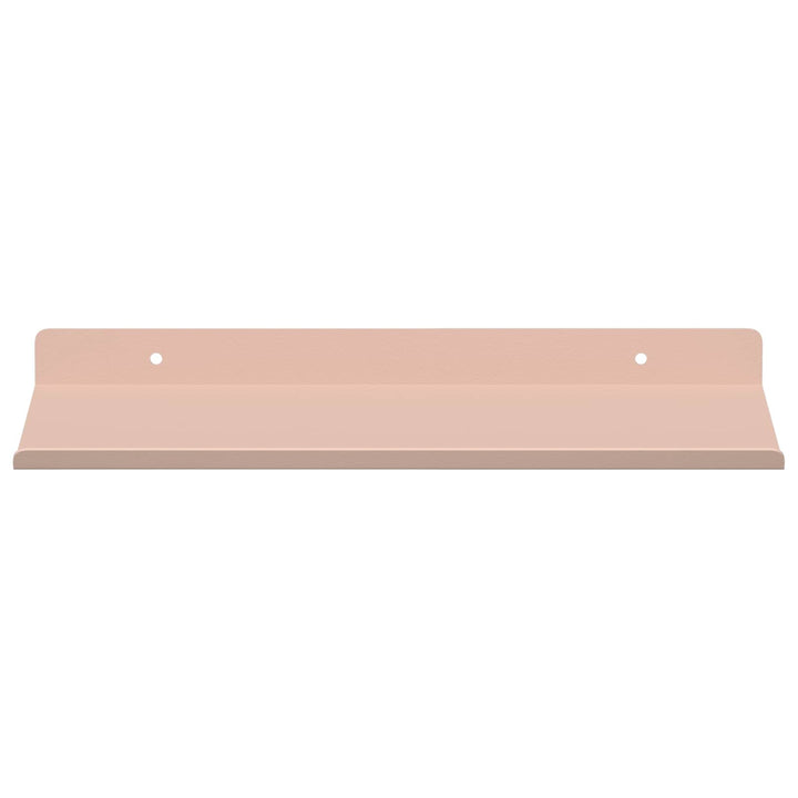 Svævende hylde Vægmonteret 2 pcs Lyserød 30 x 18 x 2,5 cm Stål