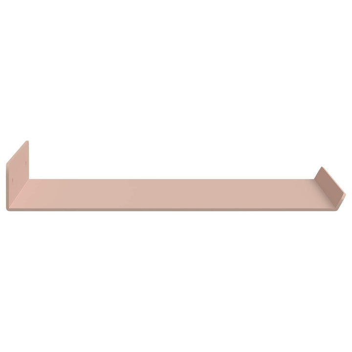 Svævende hylde Vægmonteret 2 pcs Lyserød 30 x 18 x 2,5 cm Stål