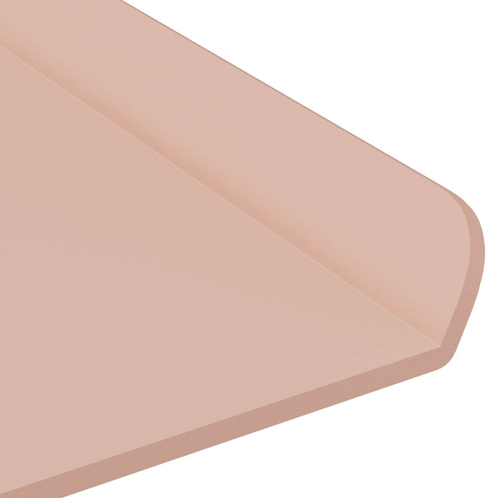 Svævende hylde Vægmonteret 4 pcs Lyserød 30 x 18 x 2,5 cm Stål