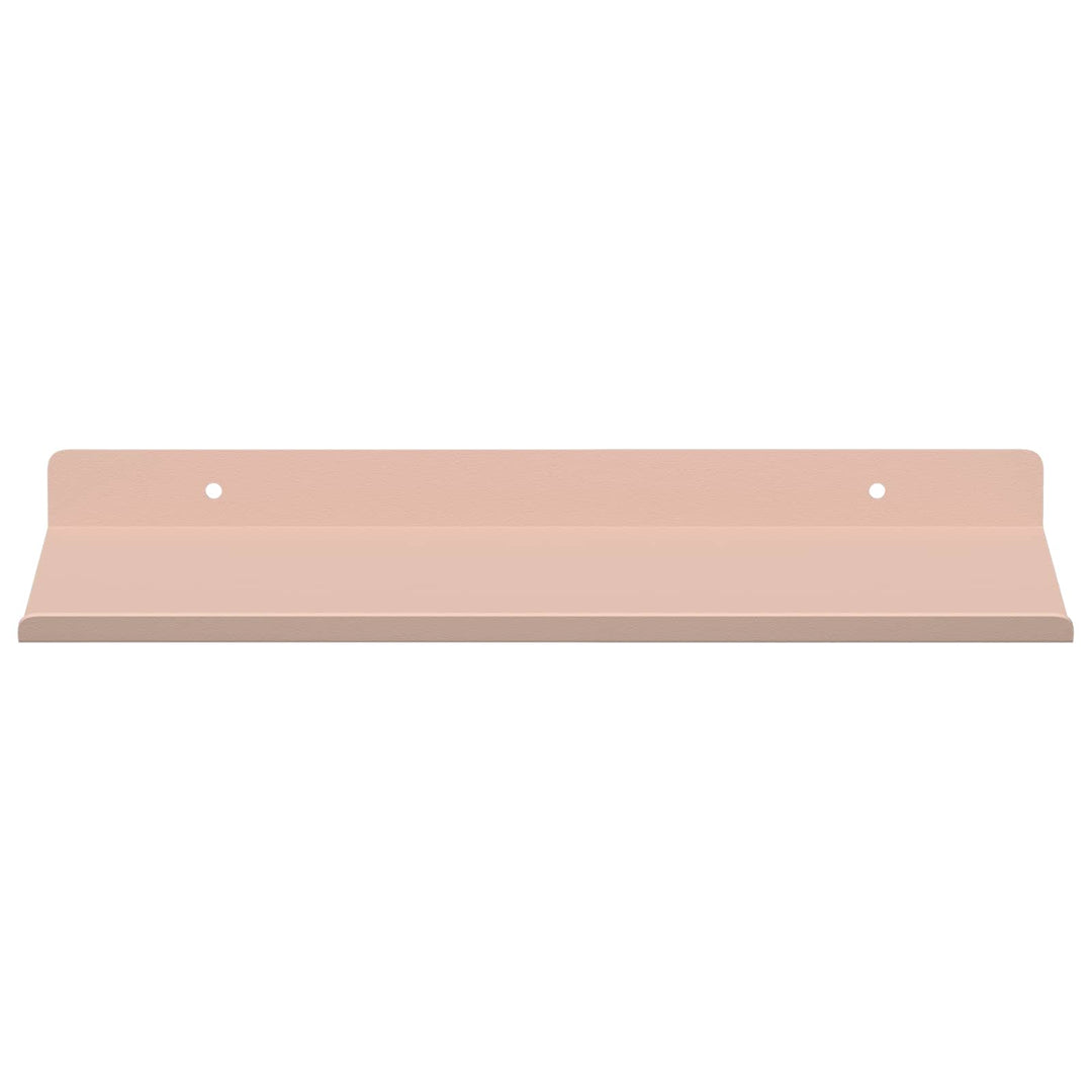 Svævende hylde Vægmonteret 4 pcs Lyserød 30 x 18 x 2,5 cm Stål