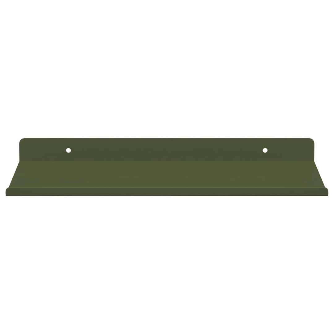 Svævende hylde 4 pcs Oliven grøn 30 x 18 x 2,5 cm Stål