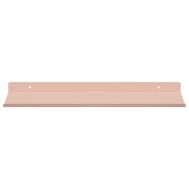 Svævende hylde Vægmonteret 4 pcs Lyserød 40 x 18 x 2,5 cm Stål
