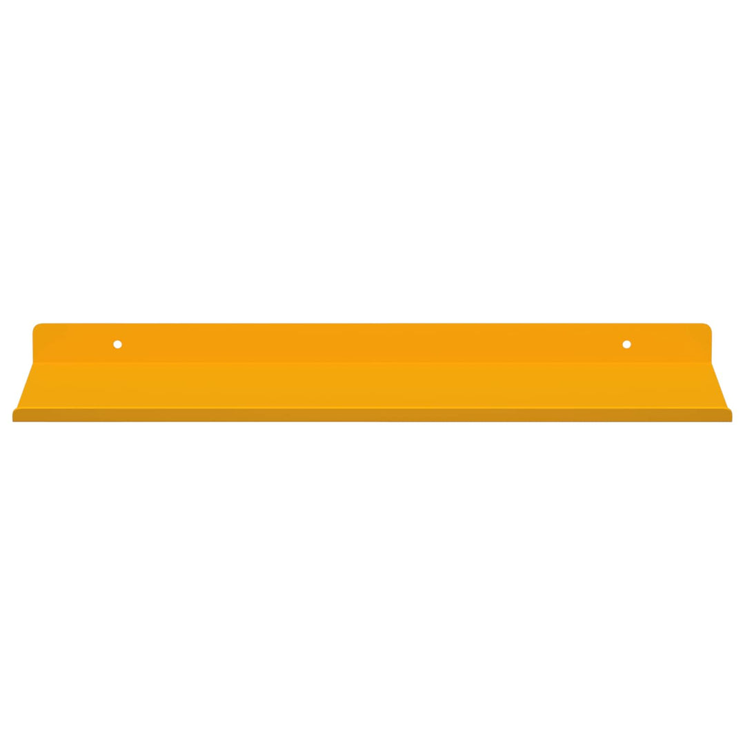 Svævende hylde 2 pcs Sennepsgul 40 x 18 x 2,5 cm Stål