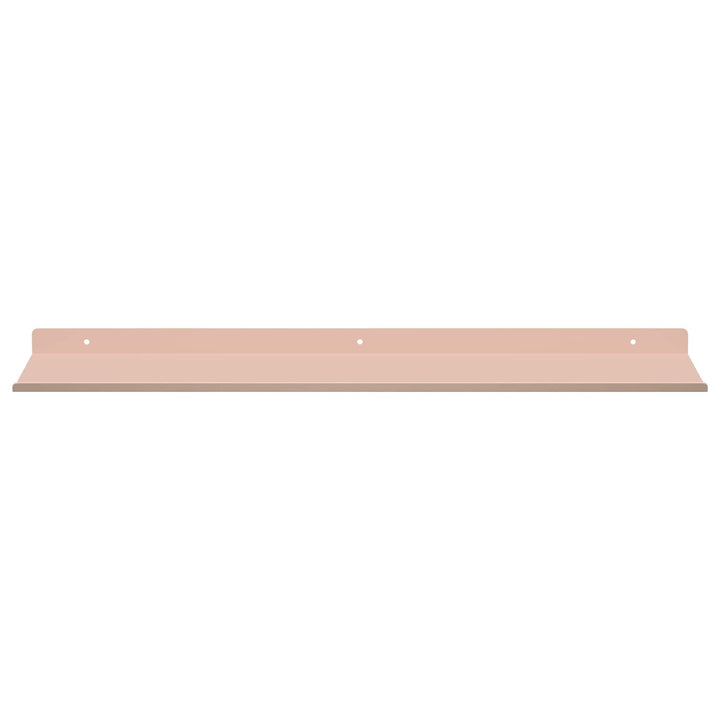 Svævende hylde Vægmonteret 4 pcs Lyserød 60 x 18 x 2,5 cm Stål