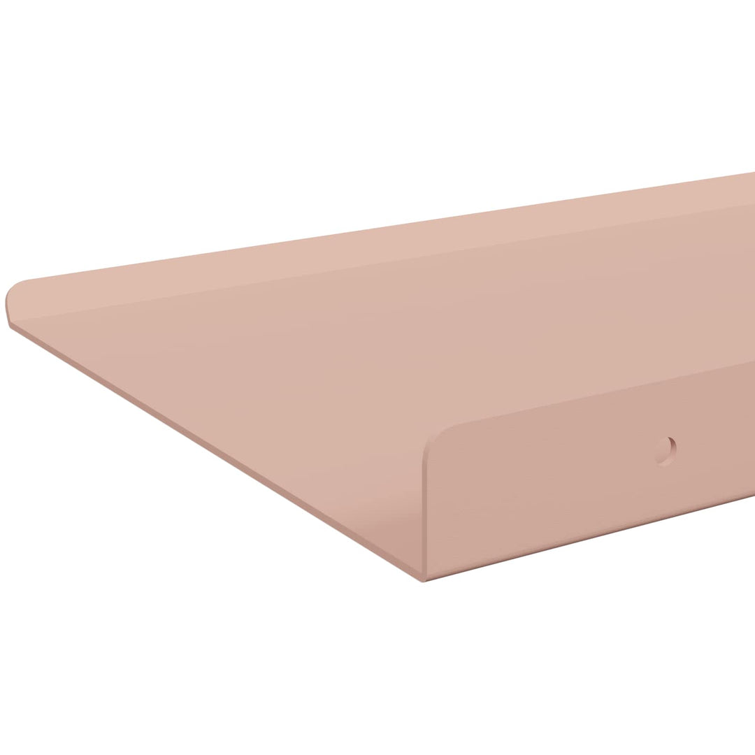 Svævende hylde Vægmonteret 2 pcs Lyserød 80 x 18 x 2,5 cm Stål