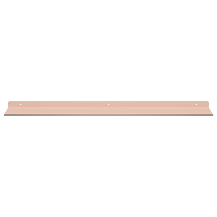 Svævende hylde Vægmonteret 2 pcs Lyserød 80 x 18 x 2,5 cm Stål