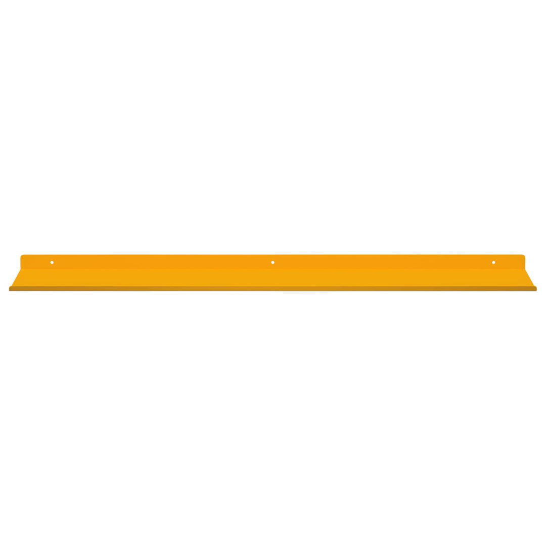 Svævende hylde 4 pcs Sennepsgul 80 x 18 x 2,5 cm Stål
