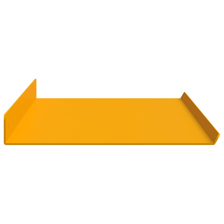 Svævende hylde 4 pcs Sennepsgul 80 x 18 x 2,5 cm Stål