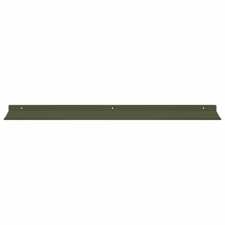 Svævende hylde 4 pcs Oliven grøn 80 x 18 x 2,5 cm Stål