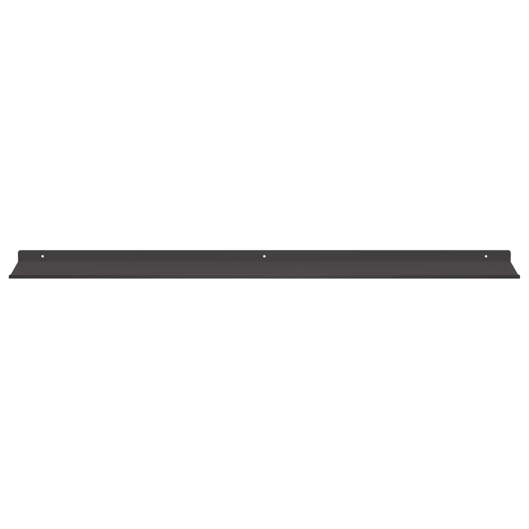 Svævende hylde Vægmonteret 2 pcs Sort 100 x 18 x 2,5 cm Stål