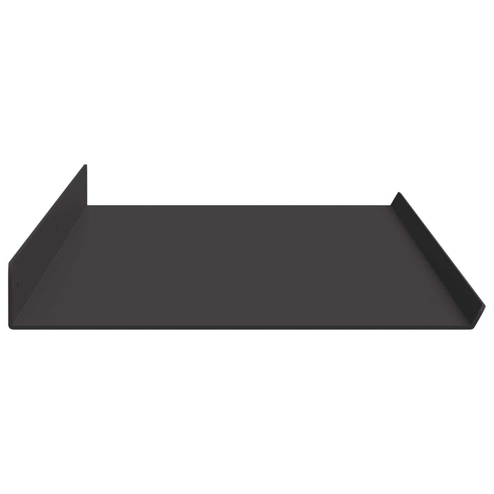 Svævende hylde Vægmonteret 2 pcs Sort 100 x 18 x 2,5 cm Stål