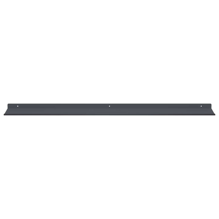 Svævende hylde 4 pcs Antracit 100 x 18 x 2,5 cm Stål