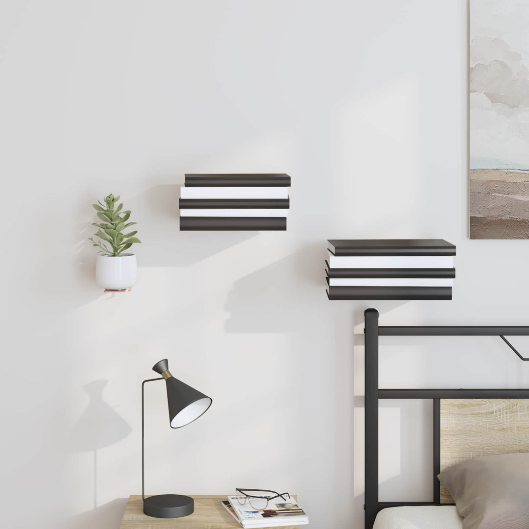 Svævende hylde med hylde 4 pcs Lyserød 6 x 10,8 x 6,6 cm