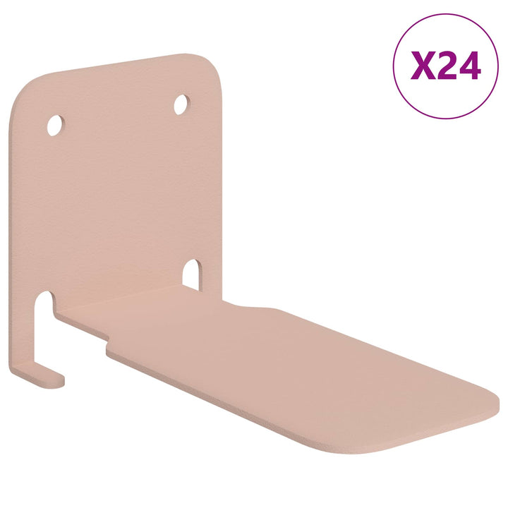 Svævende hylde med hylde 24 pcs Lyserød 6 x 10,8 x 6,6 cm